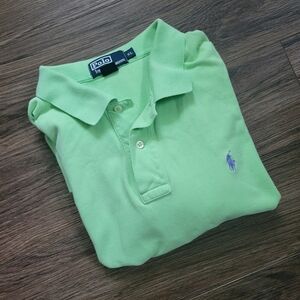 Ralph Lauren Polo Green Short Sleeve Purple Pony Men's XL